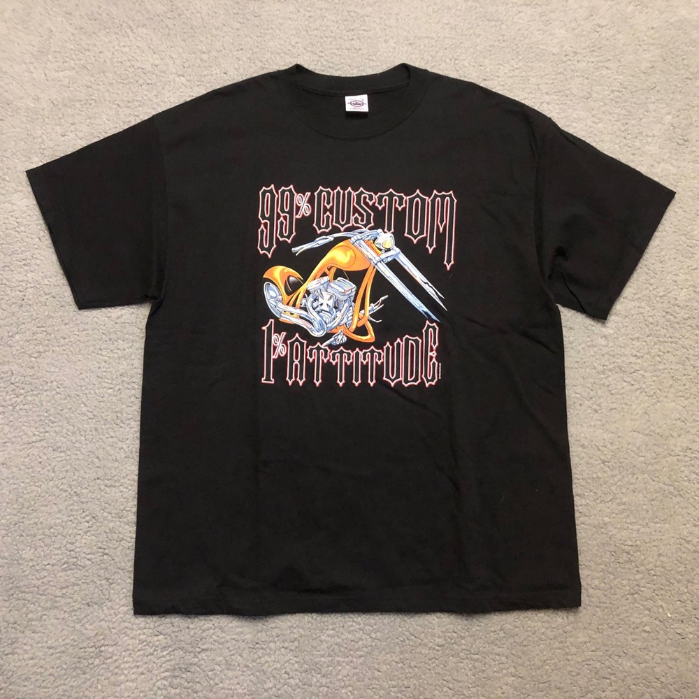 Vintage The Big Bike Shop Columbus Ohio Motorcycle T-Shirt Black XL‎ Chopper